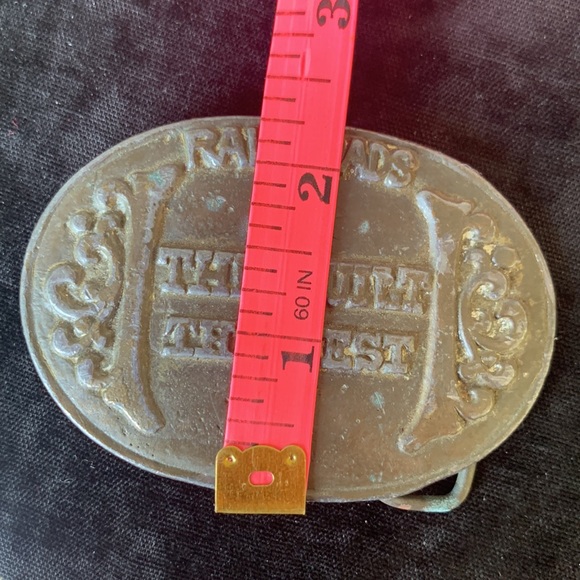 RAILROAD TRAINS BELT BUCKLE - Picture 8 of 10